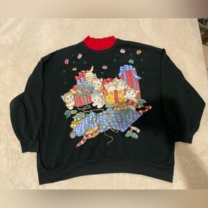 Vintage Christmas sweater 3/4 sleeve women’s XL